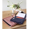 image:imageRhodia 168102C  Rhodiarama Small Leatherette Zipped Portfolio for Notepad or Tablet 195x255cm gusseted Tablet Pocket 2 Zipped Pockets Card Holder Pencil Holder  SageBurgundy