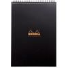 image:imageRhodia 16921C  Spiral Notebook Full Bound Notepad Black A5  Lined  80 Detachable Sheets  Clairefontaine Paper 90g  Polypro Cover Plastic  RhodiactiveA4