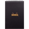 image:imageRhodia 16921C  Spiral Notebook Full Bound Notepad Black A5  Lined  80 Detachable Sheets  Clairefontaine Paper 90g  Polypro Cover Plastic  RhodiactiveA5