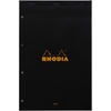 image:imageRhodia 202009C  Stapled Notepad N20 Black  A4  Small Squares  80 Detachable Sheets 4 Hole Punched  White Clairefontaine Paper 80 gm  Soft and Resistant Cover  BasicsBlack
