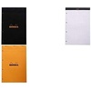 image:imageRhodia 202009C  Stapled Notepad N20 Black  A4  Small Squares  80 Detachable Sheets 4 Hole Punched  White Clairefontaine Paper 80 gm  Soft and Resistant Cover  BasicsBlack