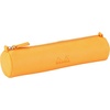 image:imageRhodia 318890C  Orange Rhodiarama Round Pencil Case  215 x 55 cm  Genuine Orange Stitching  Ivory Jersey Interior  Faux Leather  Storage for Pens Pencils Markers Small SuppliesOrange