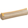 image:imageRhodia 318890C  Orange Rhodiarama Round Pencil Case  215 x 55 cm  Genuine Orange Stitching  Ivory Jersey Interior  Faux Leather  Storage for Pens Pencils Markers Small SuppliesTaupe
