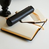 image:imageRhodia 318890C  Orange Rhodiarama Round Pencil Case  215 x 55 cm  Genuine Orange Stitching  Ivory Jersey Interior  Faux Leather  Storage for Pens Pencils Markers Small SuppliesBlack