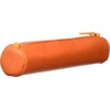 image:imageRhodia 318890C  Orange Rhodiarama Round Pencil Case  215 x 55 cm  Genuine Orange Stitching  Ivory Jersey Interior  Faux Leather  Storage for Pens Pencils Markers Small SuppliesTangerine