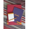 image:imageRhodia A5 Color Head Stapled Pad No16 Lined  ChocolateRaspberry