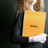 image:imageRhodia Head Stapled Pad No18 A4 Dot  Black 8 14 x 11 34 18559COrange