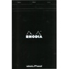 image:imageRhodia RHODIA cf12558 Notepad Dot Pad No 12 33 x 47 inches 85 x 12 cm 80 Sheets Dot Ruled Water Repellent Cover Perforated PEFC Certified Orangeblack black 193911tcx