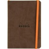 image:imageRhodia Rhodiarama SoftCover Notebook  72 Dots Sheets  4 x 5 12  Sapphire CoverChocolate