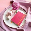 image:imageRhodia Rhodiarama SoftCover Notebook  72 Dots Sheets  4 x 5 12  Sapphire CoverRaspberry