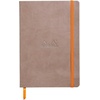 image:imageRhodia Rhodiarama SoftCover Notebook  72 Dots Sheets  4 x 5 12  Sapphire CoverTaupe