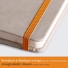 image:imageRhodia Rhodiarama Webnotebook  Lined 96 sheets  5 12 x 8 14  Beige Cover 118745COrange