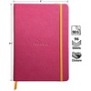 image:imageRhodia Rhodiarama Webnotebook  Lined 96 sheets  5 12 x 8 14  Beige Cover 118745CRaspberry