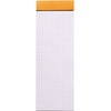 image:imageRhodia Staplebound Notepad  Graph 80 sheets  3 x 8 14  Orange cover Pack of 5