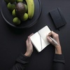 image:imageRhodia Webnotebook Webbies  Dot Grid 96 sheets  A6 3 12 x 5 12  Black Italian Synthetic Leather CoverBlack