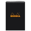 image:imageRhodia Wirebound Lined Black Notepads 6 X 825 in 80 Sheets