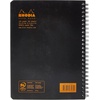 image:imageRhodia Wirebound Notebook 88 X1175 Inches Black Grid SatinBlack