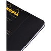 image:imageRhodia Wirebound Notebook 88 X1175 Inches Black Grid SatinBlack