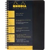 image:imageRhodia Wirebound Notebook 88 X1175 Inches Black Grid SatinBlack