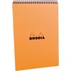 image:imageRhodia Wirebound Notepad A4 Lined  BlackOrange