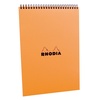 image:imageRhodia Wirebound Pad  A4 825 x 1175 inches  Grid Orange Pack of 3