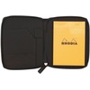 image:imageRhodia cf13roca Notepad Round Zip Case No 13 Grid Ruled Camelblack black 193911tcx