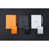 image:imageRhodia cfmtpu11or Notepad with Cover No11 A7 Metallic PU Leather Orange Block Rodia No11 with Orange80 Pieces 02 inch 5 mm Square PEFC CertifiedBlack