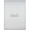 image:imageRhodia cfmtpu11or Notepad with Cover No11 A7 Metallic PU Leather Orange Block Rodia No11 with Orange80 Pieces 02 inch 5 mm Square PEFC CertifiedSilver