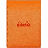 image:imageRhodia cfmtpu11or Notepad with Cover No11 A7 Metallic PU Leather Orange Block Rodia No11 with Orange80 Pieces 02 inch 5 mm Square PEFC Certifiedorange