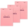 image:imageRodia Colors No 11 A7 Notepad Set of 3 80 Sheets 02 inch 5 mm Ruled Water Repellent Cover Perforation Pink Rhodia Colors cf11302Pink