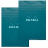 image:imageRodia Colors No 11 A7 Notepad Set of 3 80 Sheets 02 inch 5 mm Ruled Water Repellent Cover Perforation Pink Rhodia Colors cf11302Turquoise