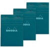 image:imageRodia Colors No 11 A7 Notepad Set of 3 80 Sheets 02 inch 5 mm Ruled Water Repellent Cover Perforation Pink Rhodia Colors cf11302Turquoise