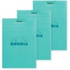 image:imageRodia Colors No 11 A7 Notepad Set of 3 80 Sheets 02 inch 5 mm Ruled Water Repellent Cover Perforation Pink Rhodia Colors cf11302blue
