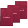 image:imageRodia Colors No 11 A7 Notepad Set of 3 80 Sheets 02 inch 5 mm Ruled Water Repellent Cover Perforation Pink Rhodia Colors cf11302plum