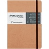 image:imageClairefontaine 793462C Collection Age Bag One Stitched MyEssential Stitched Elastic Notebook Red  A5 148x21 cm  192 Numbered Lined Pages  90 g Ivory Paper  Grain Leather Glossy HardcoverTobacco