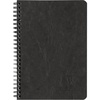 image:imageClairefontaine Age Bag Collection 785661C Notebook with Pockets Black  A5 148 x 21 cm  120 Lined Detachable Pages  3 Dividers with Storage Pockets  Glossy Leather Grain Card CoverBlack