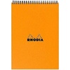 image:imageOrange Rhodia Notepad 825X1175 Double Spiral Ruled Paper