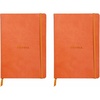 image:imagePack of 2 Rhodiarama Soft Cover Notebook Tangerine 6X825 Lined