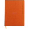 image:imageRHODIA 117702C  Black Flexible Notebook  A4  Lined  160 Detachable Pages  Ivory Clairefontaine Paper 90 gm  Bookmark Elastic Closure  Faux Leather Cover  Rhodiarama CollectionTangerine