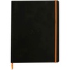 image:imageRHODIA 117702C  Black Flexible Notebook  A4  Lined  160 Detachable Pages  Ivory Clairefontaine Paper 90 gm  Bookmark Elastic Closure  Faux Leather Cover  Rhodiarama CollectionBlack