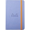 image:imageRHODIA 118742C  Black Rigid Notebook  A5  Lined  192 pages  Ivory Clairefontaine Paper 90 gm  Bookmark Elastic Closure  Faux Leather Cover  Rhodiarama CollectionIris