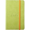image:imageRHODIA 118742C  Black Rigid Notebook  A5  Lined  192 pages  Ivory Clairefontaine Paper 90 gm  Bookmark Elastic Closure  Faux Leather Cover  Rhodiarama CollectionAnise