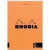 image:imageRHODIA 182012C  Stapled Notepad Le R No 18 Black  A4  Lined  70 Detachable Sheets  Ivory Clairefontaine Paper 90 gm  Velvety Touch Cover  BasicsOrange