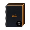 image:imageRHODIA 19342Cpack  Lot de 5 Cahiers  Spirale Reliure Intgrale Notebook Noir ou Orange  A5 16 x 21 cm  Petits Carreaux  160 p Dtachables  80 gm  Couverture Souple et rsistante