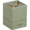 image:imageRHODIA 194522C  Gold Pencil Pot  8x8x11 cm  Orange Saddle Stitching  Faux Leather Exterior  Home Office Collection Rhodiarama  Office Organization amp Designer StorageCeladon
