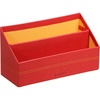 image:imageRHODIA 318943C  Poppy Mail Holder  25x10x14 cm  Orange Saddle Stitching  Faux Leather Exterior  Rhodiarama Home Office Collection  Office Organization amp Designer StoragePoppy