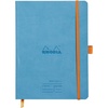 image:imageRhodia 117795C  Soft Notebook Meeting Orange  A5  PrePrinted DateNotesAction160 Detachable Pages  Clairefontaine Paper 90gMarquePage Pencil Holder  Faux Leather Cover  RhodiaramaTurquoise Blue
