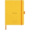 image:imageRhodia 117795C  Soft Notebook Meeting Orange  A5  PrePrinted DateNotesAction160 Detachable Pages  Clairefontaine Paper 90gMarquePage Pencil Holder  Faux Leather Cover  RhodiaramaDaffodil Yellow