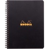 image:imageRhodia 119910C  Spiral Notebook Full Bound Black A5  Small Tiles  160 Detachable pages Perf 6 Holes  Clairefontaine Paper 90g  Polypro Cover Plastic  RhodiactiveA5