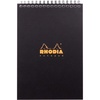 image:imageRhodia 16921C  Spiral Notebook Full Bound Notepad Black A5  Lined  80 Detachable Sheets  Clairefontaine Paper 90g  Polypro Cover Plastic  RhodiactiveA5